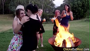 very lesbians party sex great with 3 Male fucks luscious clean bald fur pie of bitch